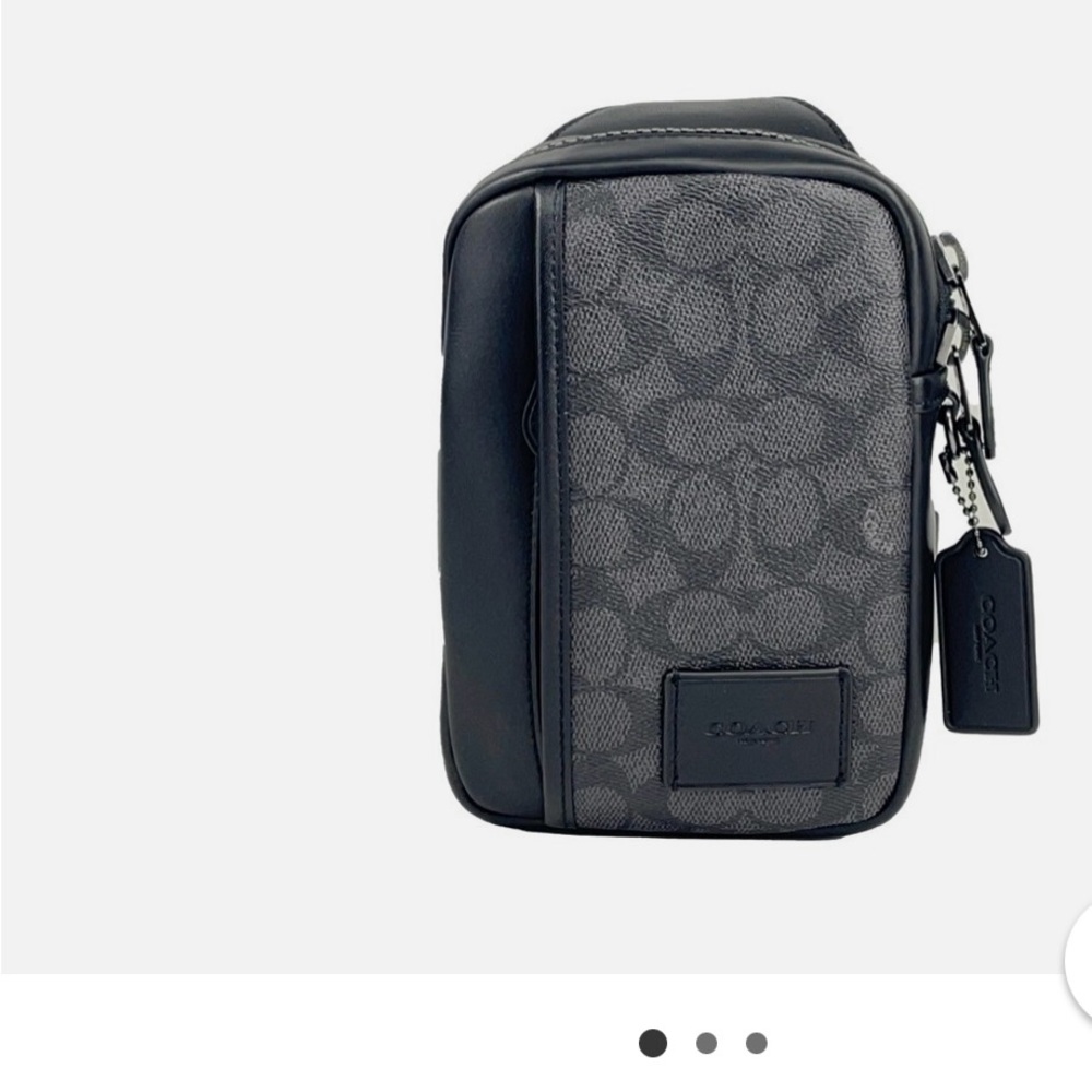 Coach Black and Gray Men's Belt Bag